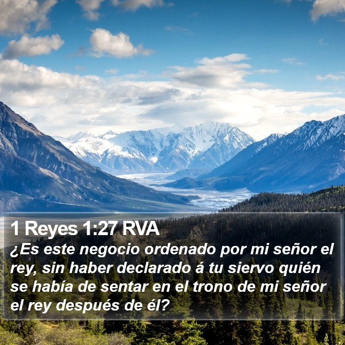 1 Reyes 1:27 RVA Bible Study