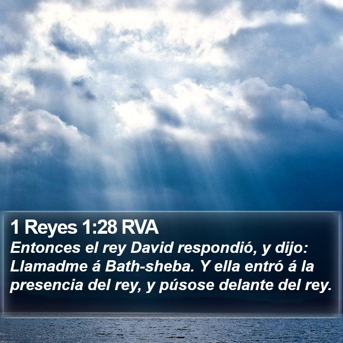 1 Reyes 1:28 RVA Bible Study