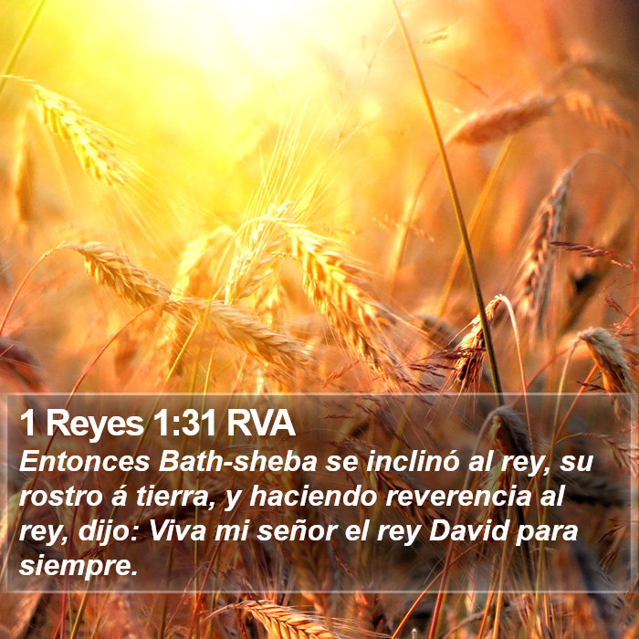 1 Reyes 1:31 RVA Bible Study