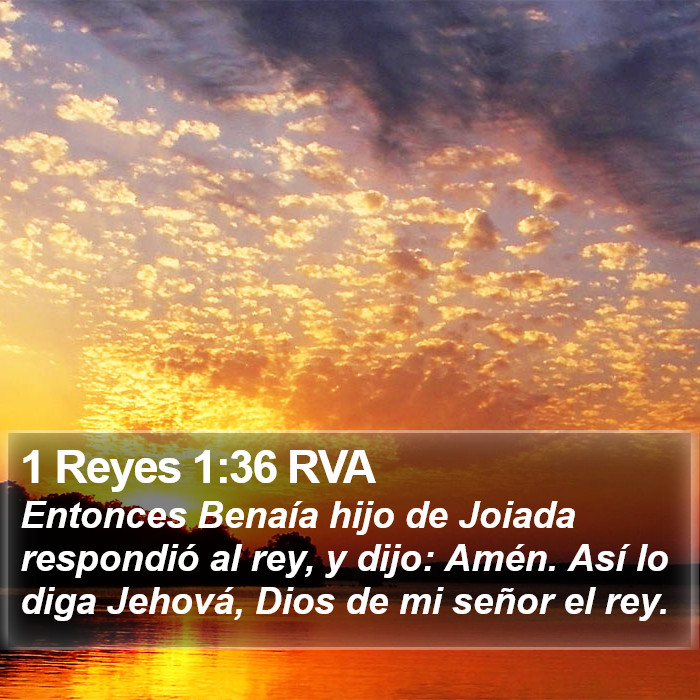 1 Reyes 1:36 RVA Bible Study