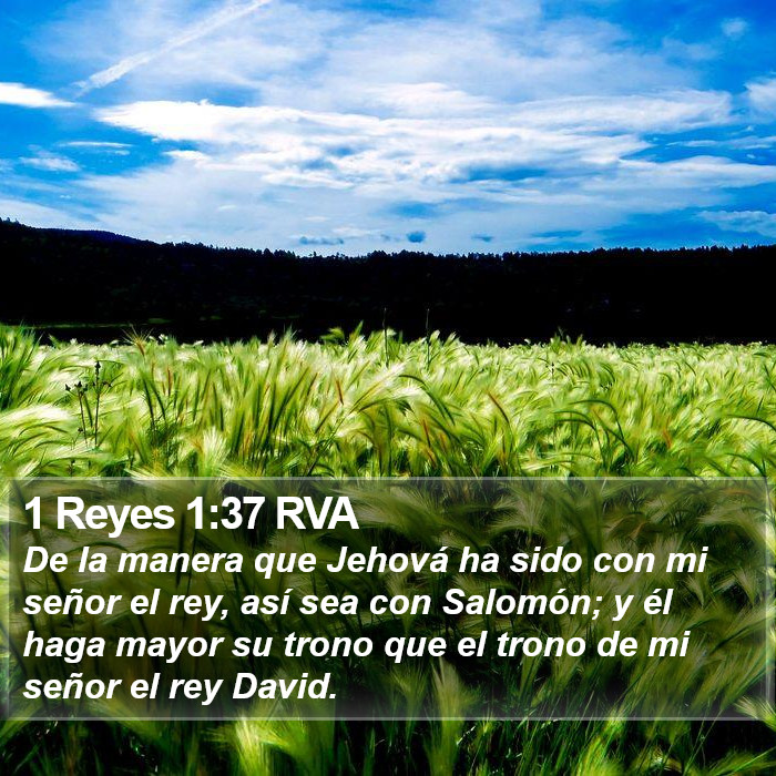 1 Reyes 1:37 RVA Bible Study