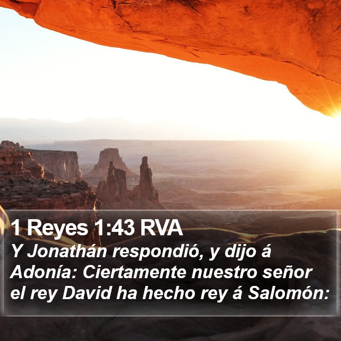 1 Reyes 1:43 RVA Bible Study