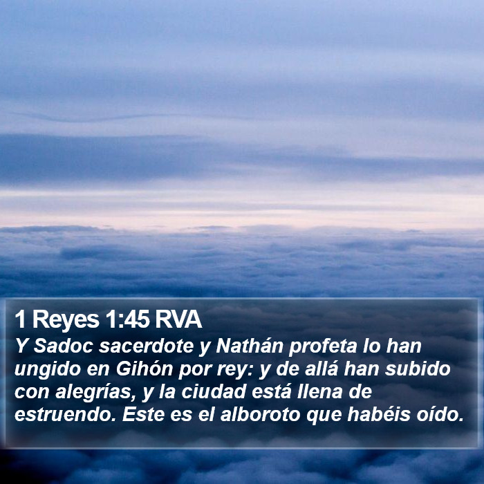 1 Reyes 1:45 RVA Bible Study