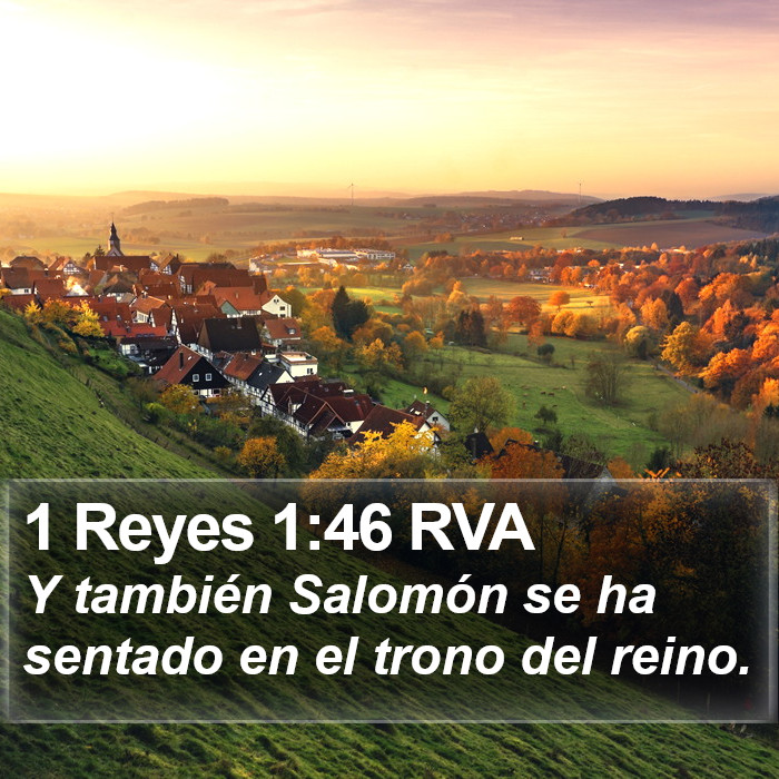 1 Reyes 1:46 RVA Bible Study