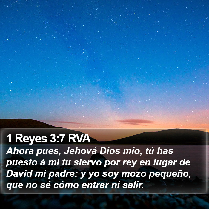 1 Reyes 3:7 RVA Bible Study