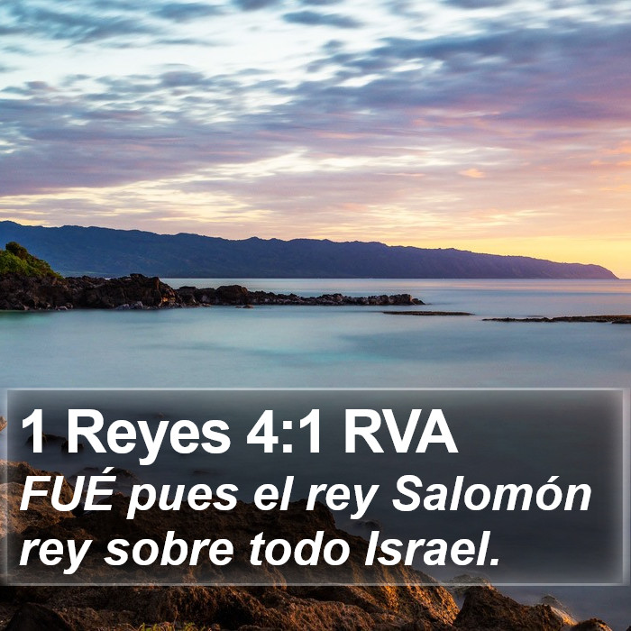 1 Reyes 4:1 RVA Bible Study