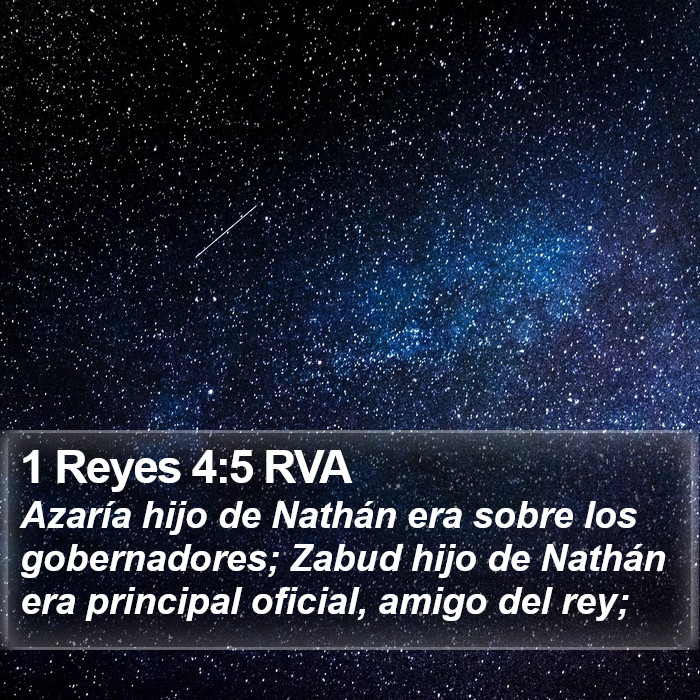 1 Reyes 4:5 RVA Bible Study