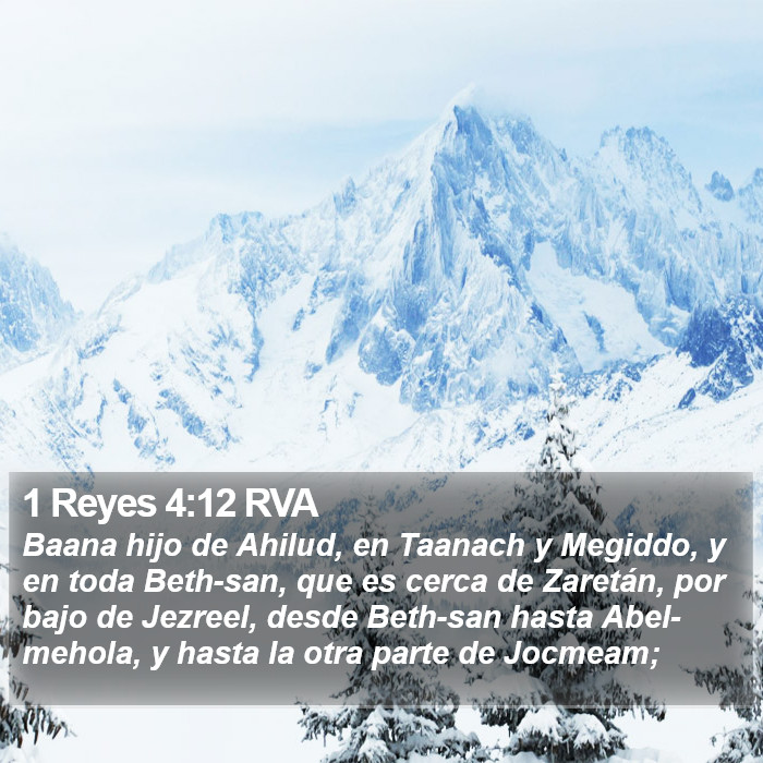 1 Reyes 4:12 RVA Bible Study