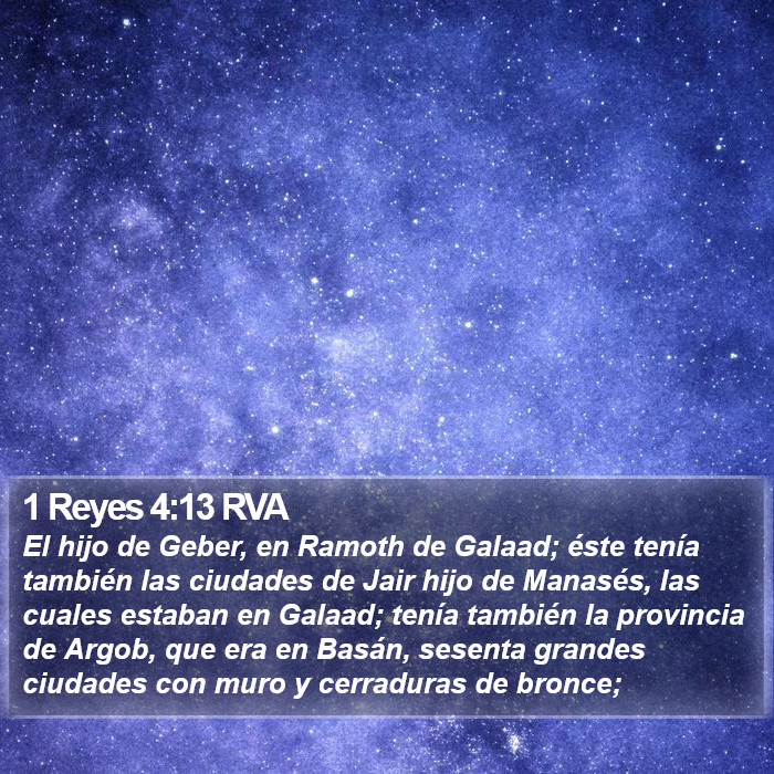 1 Reyes 4:13 RVA Bible Study