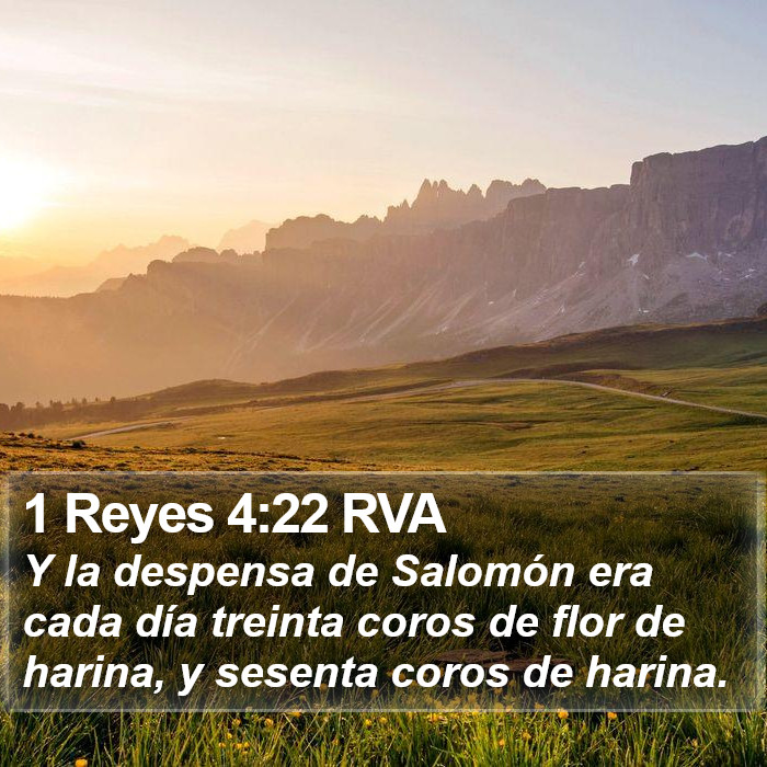 1 Reyes 4:22 RVA Bible Study