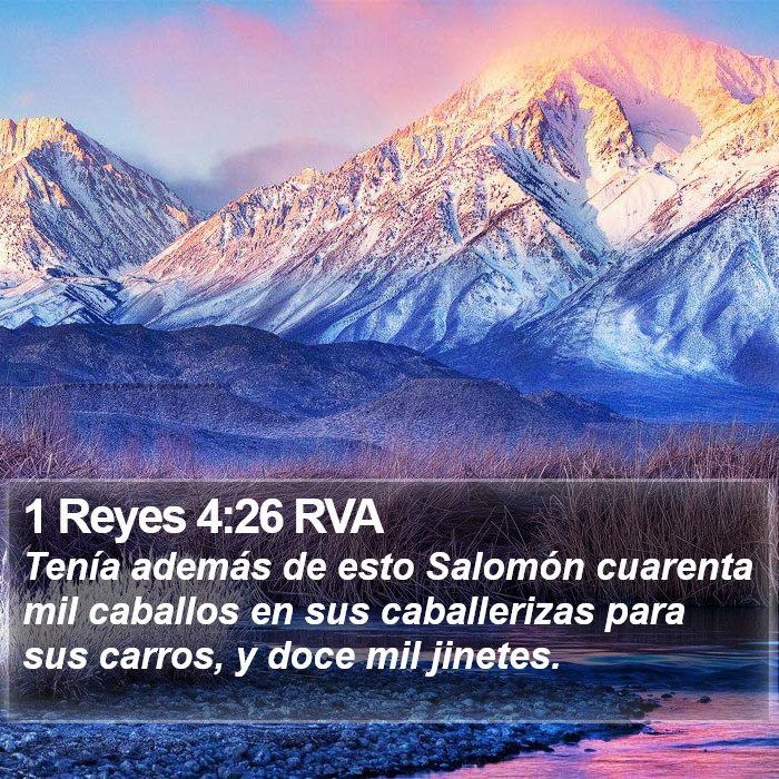 1 Reyes 4:26 RVA Bible Study