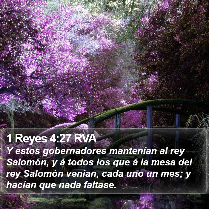 1 Reyes 4:27 RVA Bible Study