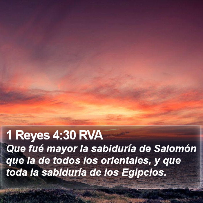 1 Reyes 4:30 RVA Bible Study