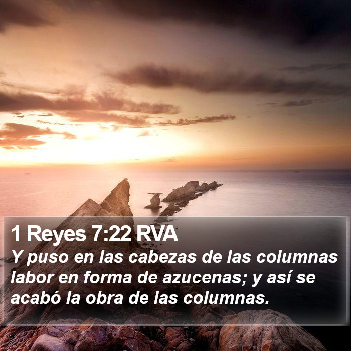 1 Reyes 7:22 RVA Bible Study