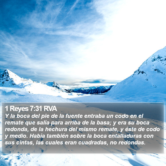 1 Reyes 7:31 RVA Bible Study