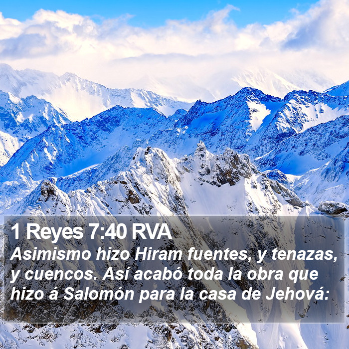 1 Reyes 7:40 RVA Bible Study