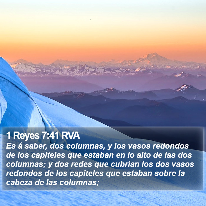 1 Reyes 7:41 RVA Bible Study