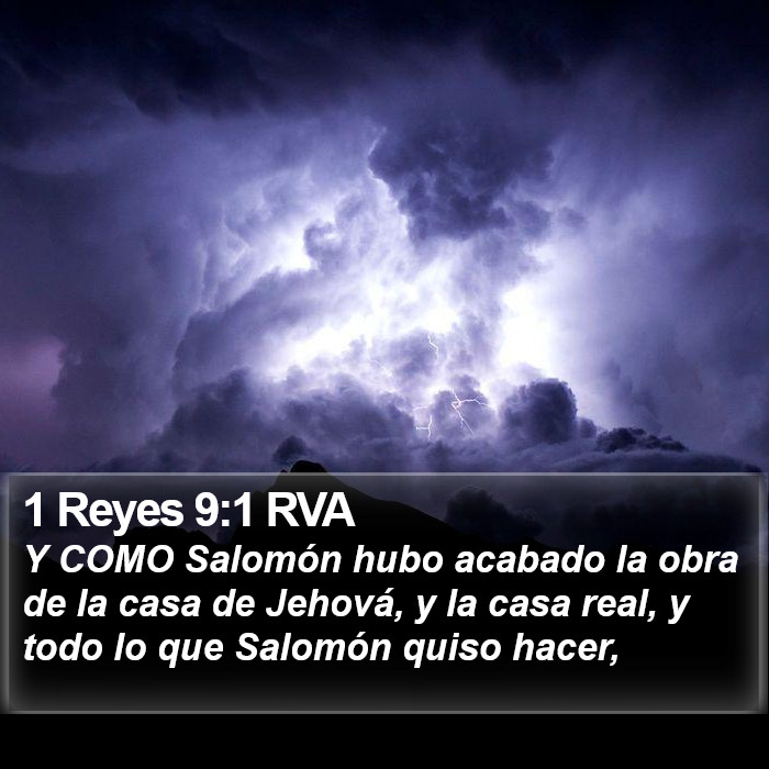 1 Reyes 9:1 RVA Bible Study