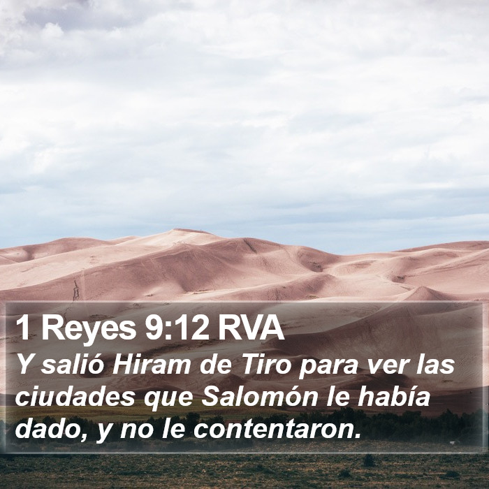 1 Reyes 9:12 RVA Bible Study