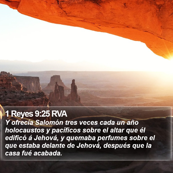 1 Reyes 9:25 RVA Bible Study