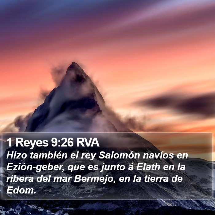 1 Reyes 9:26 RVA Bible Study