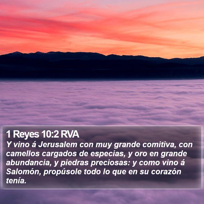 1 Reyes 10:2 RVA Bible Study