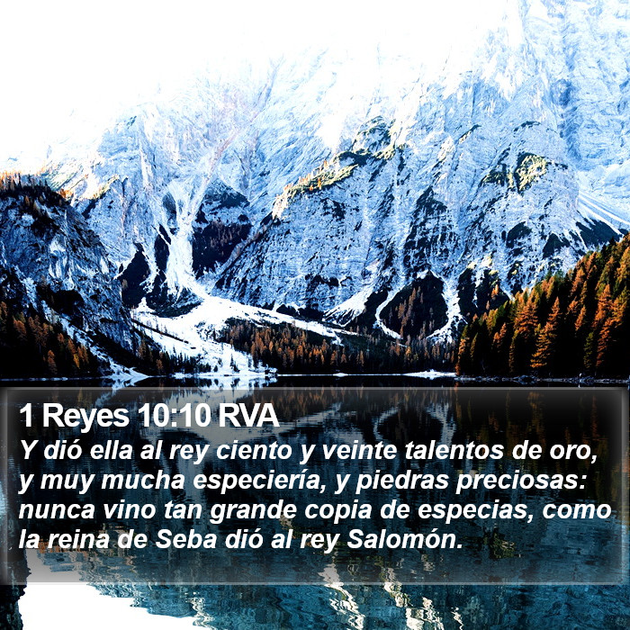 1 Reyes 10:10 RVA Bible Study