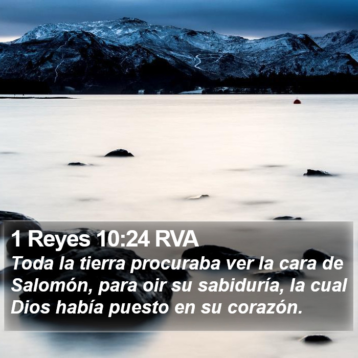 1 Reyes 10:24 RVA Bible Study