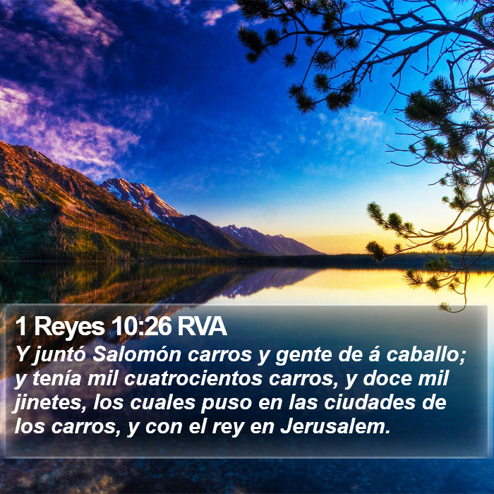 1 Reyes 10:26 RVA Bible Study