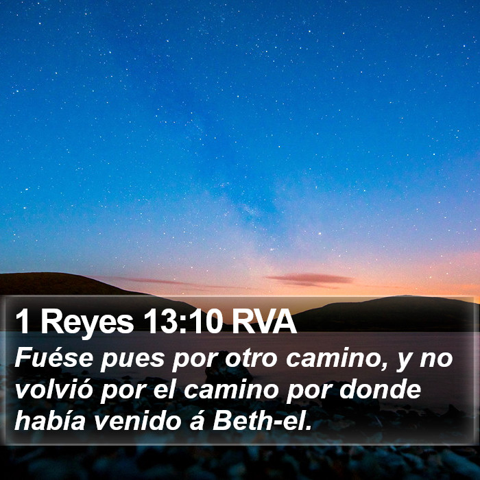 1 Reyes 13:10 RVA Bible Study