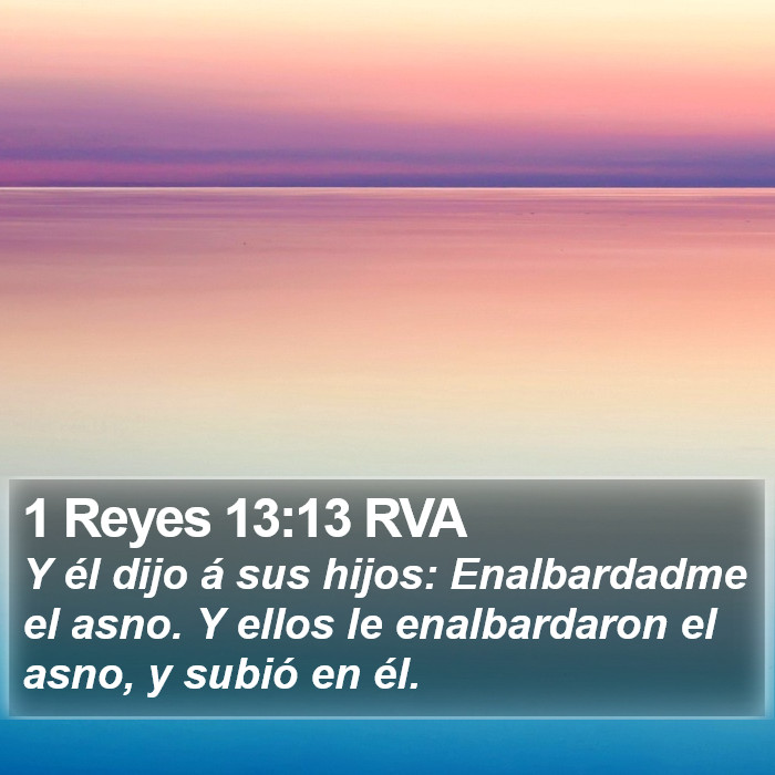 1 Reyes 13:13 RVA Bible Study