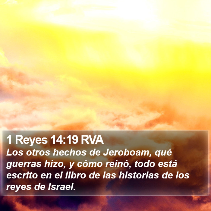 1 Reyes 14:19 RVA Bible Study