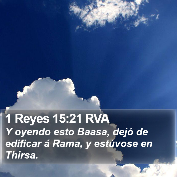 1 Reyes 15:21 RVA Bible Study