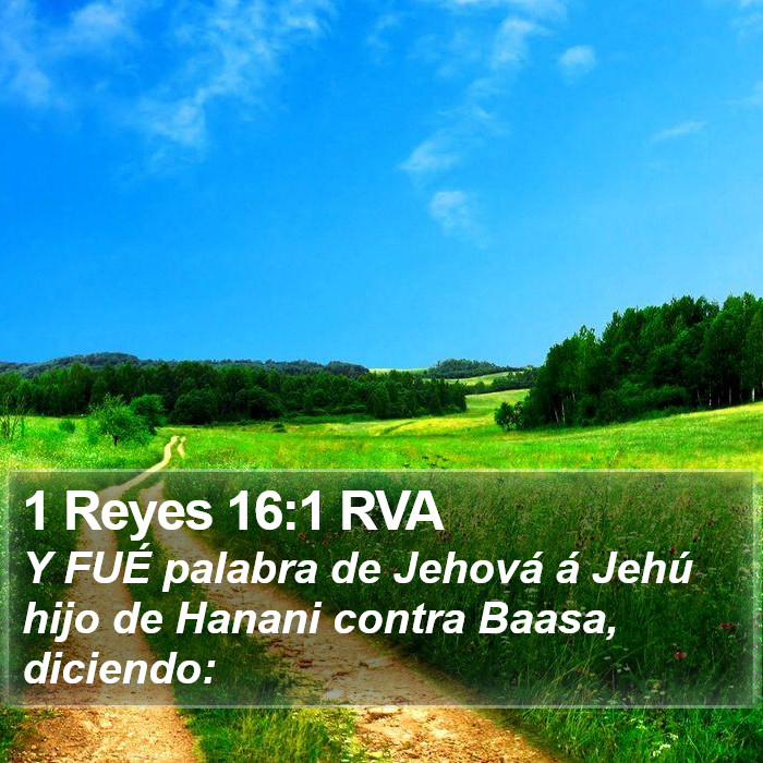 1 Reyes 16:1 RVA Bible Study