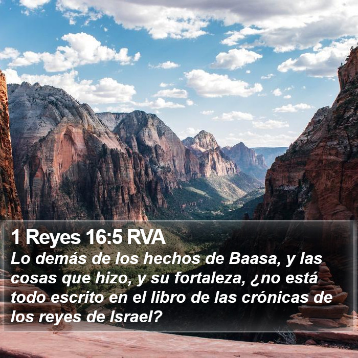 1 Reyes 16:5 RVA Bible Study