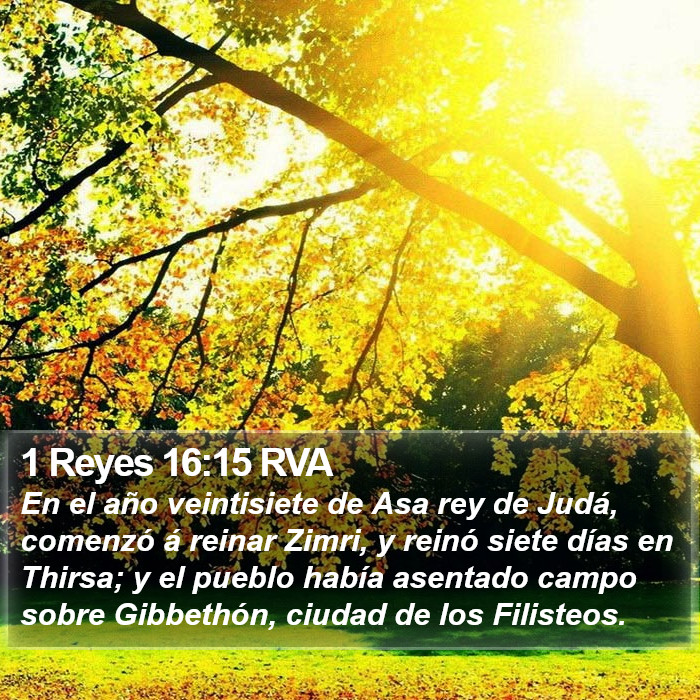 1 Reyes 16:15 RVA Bible Study