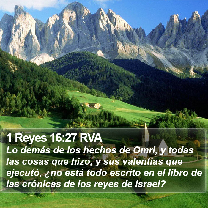 1 Reyes 16:27 RVA Bible Study