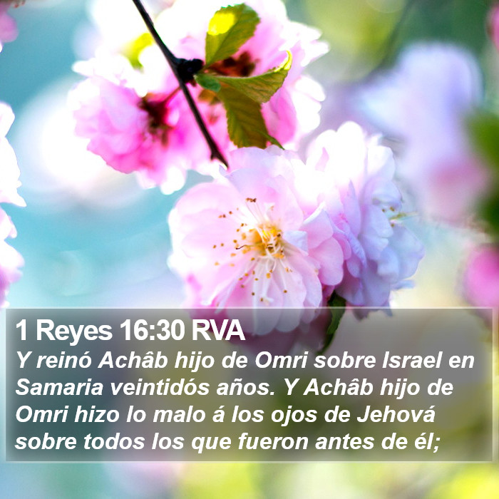 1 Reyes 16:30 RVA Bible Study