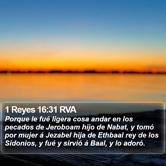 1 Reyes 16:31 RVA Bible Study