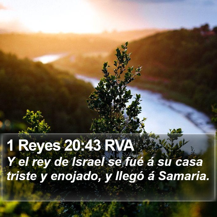 1 Reyes 20:43 RVA Bible Study