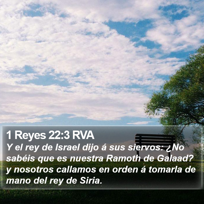 1 Reyes 22:3 RVA Bible Study