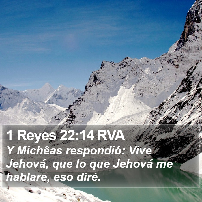 1 Reyes 22:14 RVA Bible Study