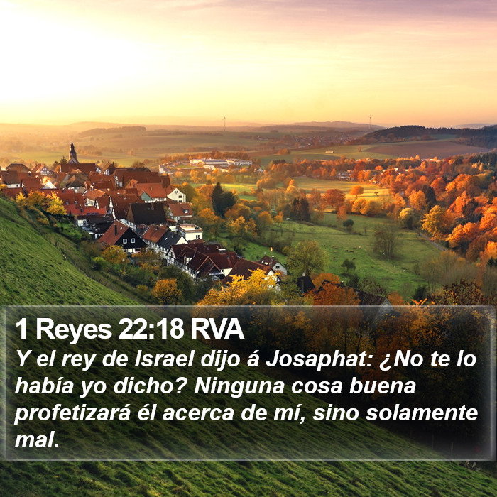 1 Reyes 22:18 RVA Bible Study