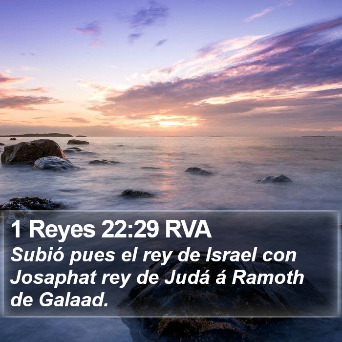 1 Reyes 22:29 RVA Bible Study