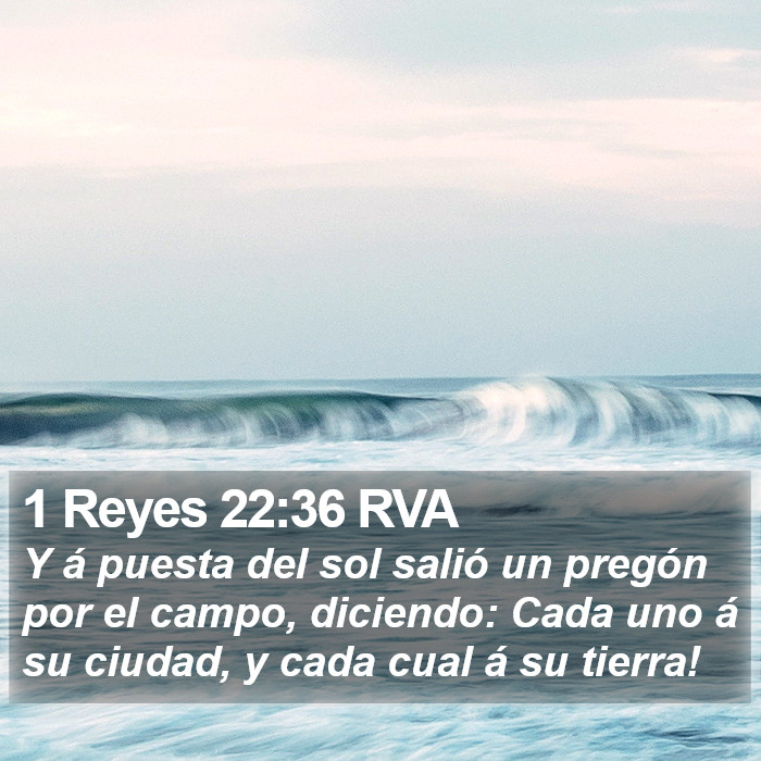 1 Reyes 22:36 RVA Bible Study