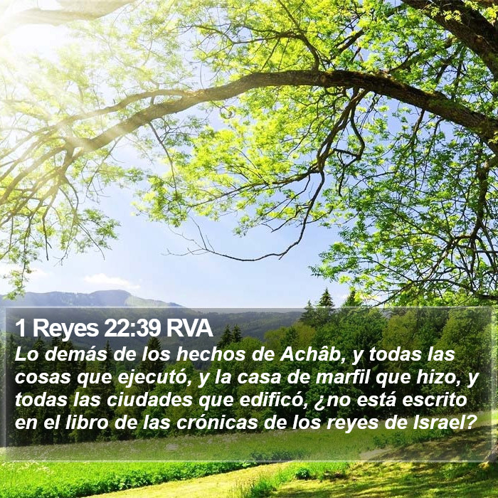 1 Reyes 22:39 RVA Bible Study