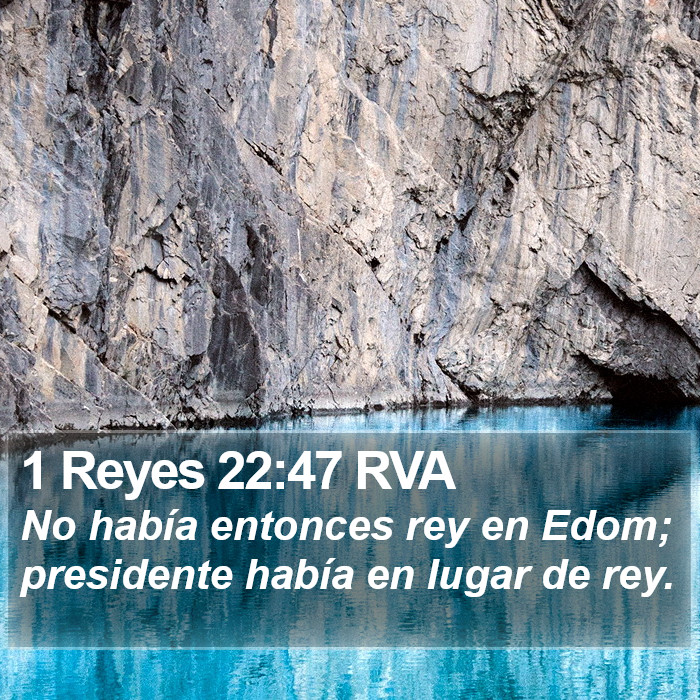 1 Reyes 22:47 RVA Bible Study