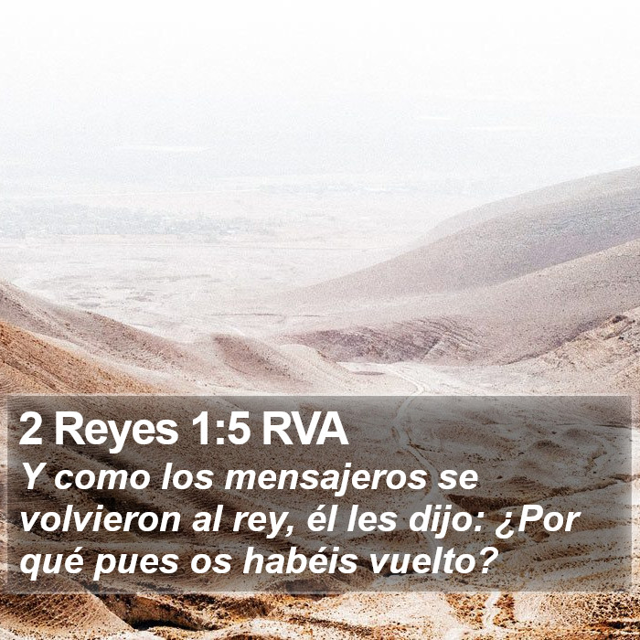 2 Reyes 1:5 RVA Bible Study