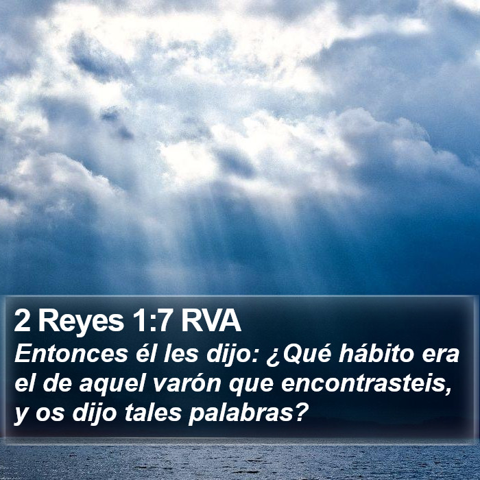 2 Reyes 1:7 RVA Bible Study