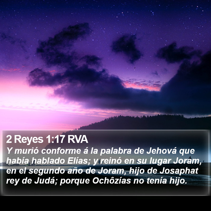 2 Reyes 1:17 RVA Bible Study